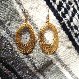 Gold tone Filigree Earrings